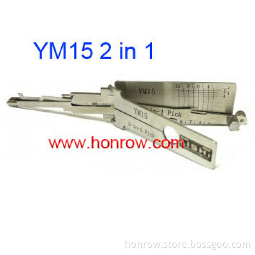 Original Lishi Peugeot YM15 2 in 1 lock pick and decoder together
